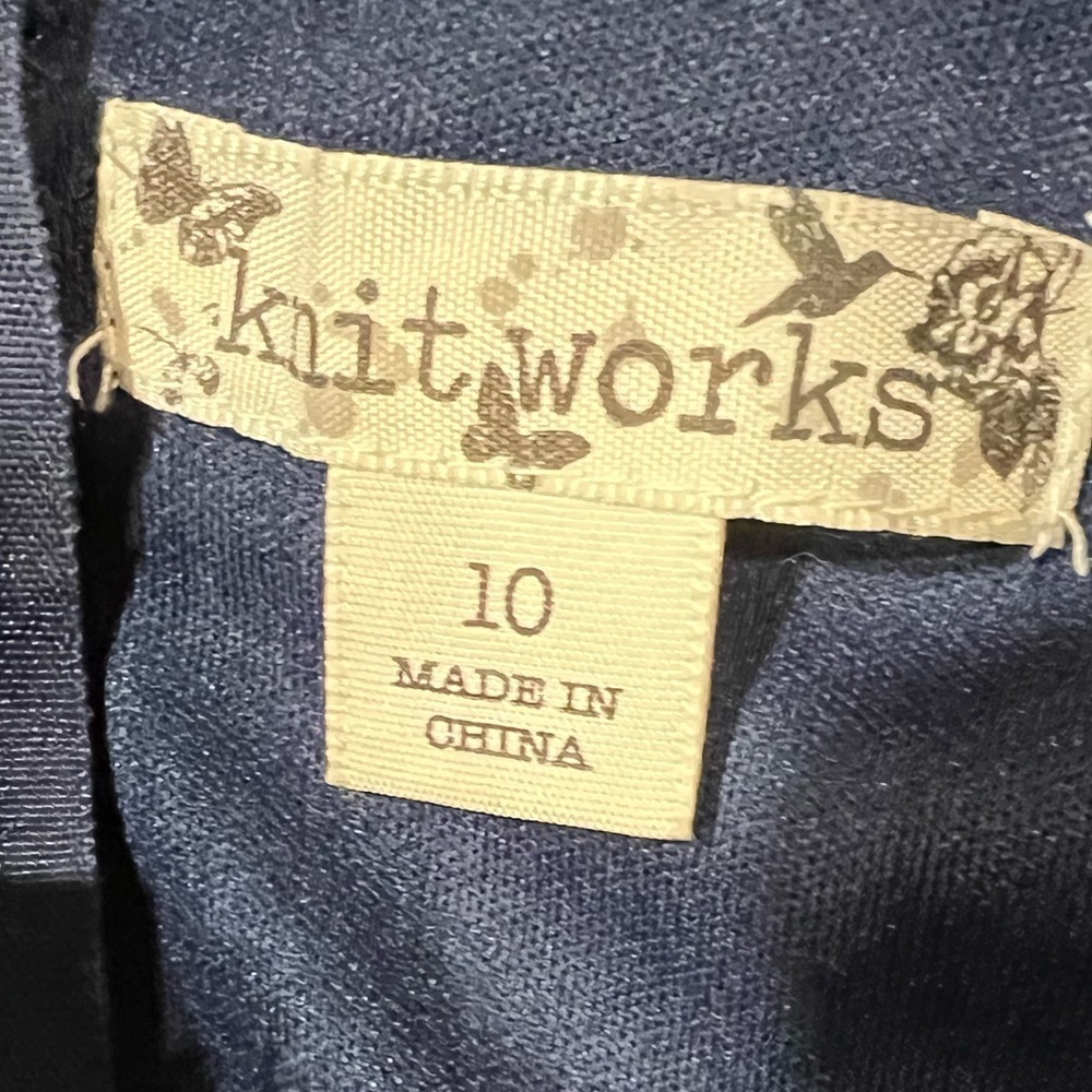 Knitworks girls￼ dress size 10 navy blue lace. - Picture 4 of 4